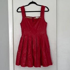 Red Pleather Dress